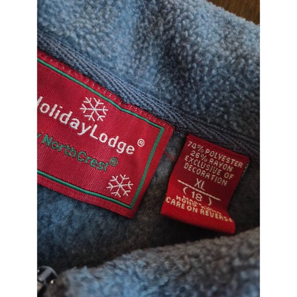 NorthCrest Holiday Lodge Fleece Jacket XL - Picture 3 of 5